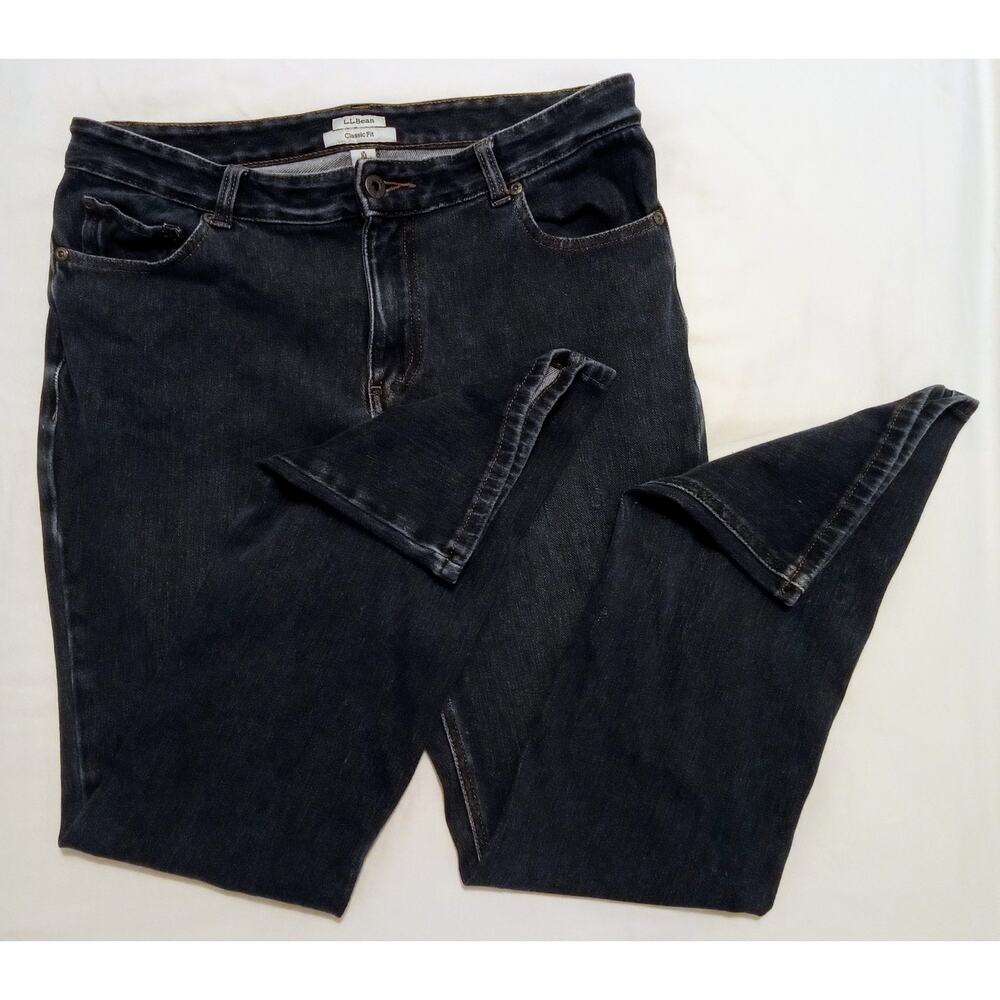 L.L. Bean Women’s Dark Wash Classic Fit Denim Blue Jeans Regular SIZE 10